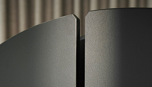 Confair Next panel detail, close-up of dark textured edge