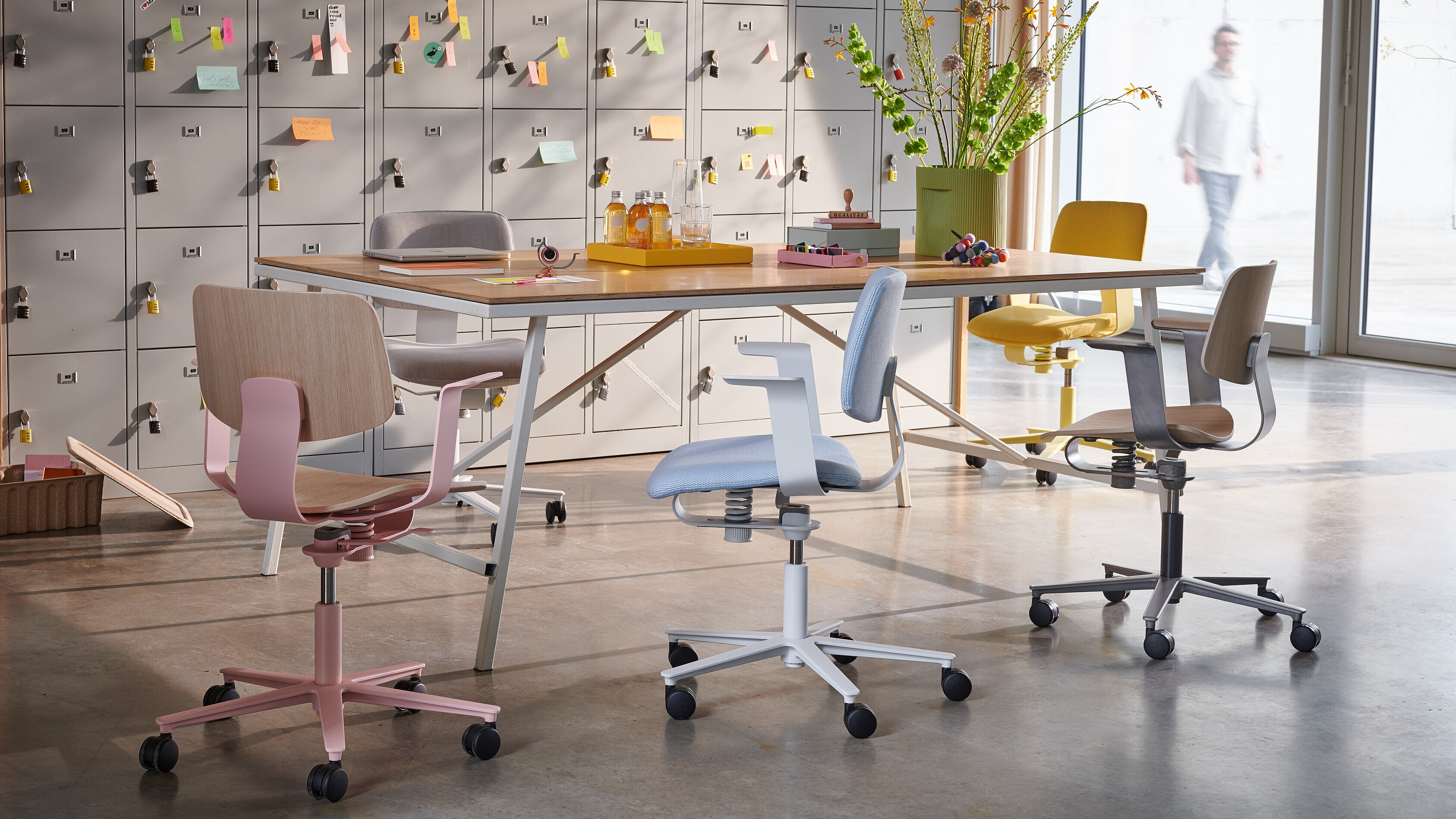 Wichair chairs in creative office, shared worktable scene