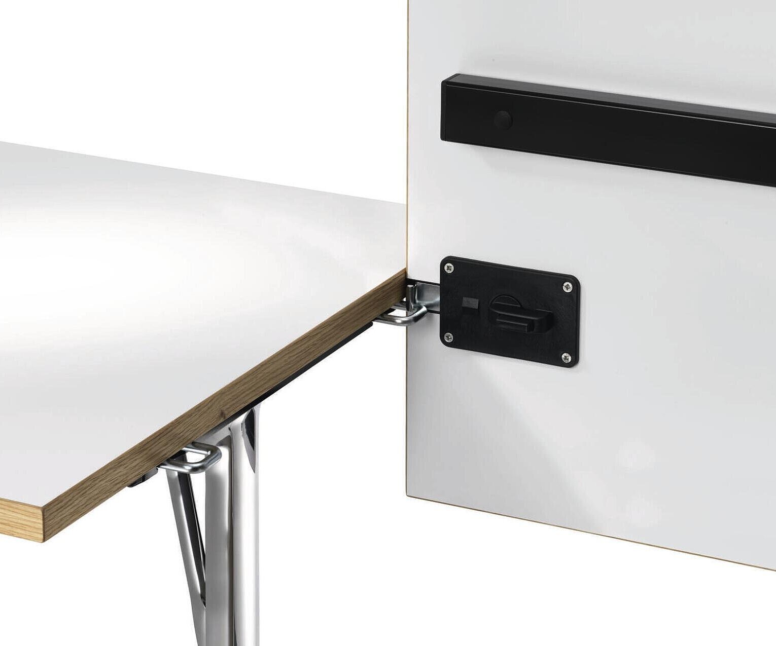 mAx table, cut-out, tabletop connector and locking detail