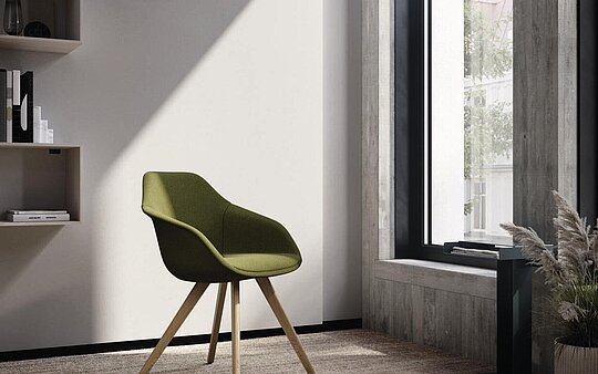 Yonda Conference chair in home office, single chair by window