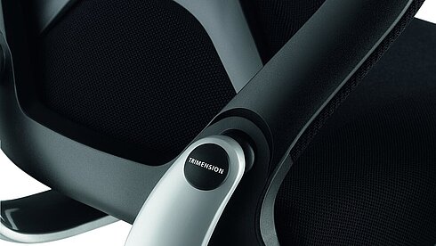 IN-Swivel-Chair, cut-out, close-up view of backrest joint detail