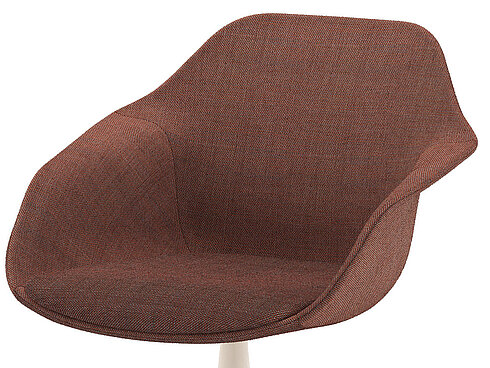 Yonda Conference chair, cut-out, front view, upholstered seat