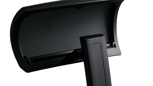 ME Swivel Chair, cut-out, rear view, backrest upholstery detail