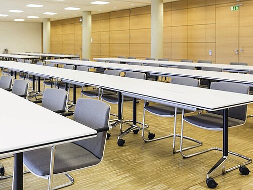 Neos task chairs in seminar room, classroom setup