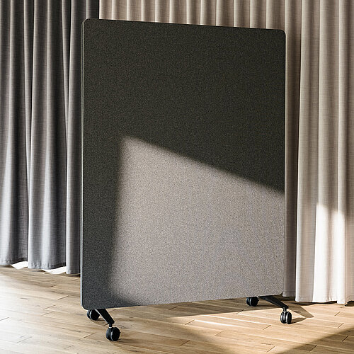 Confair Next mobile pinboard in meeting room, presentation setup