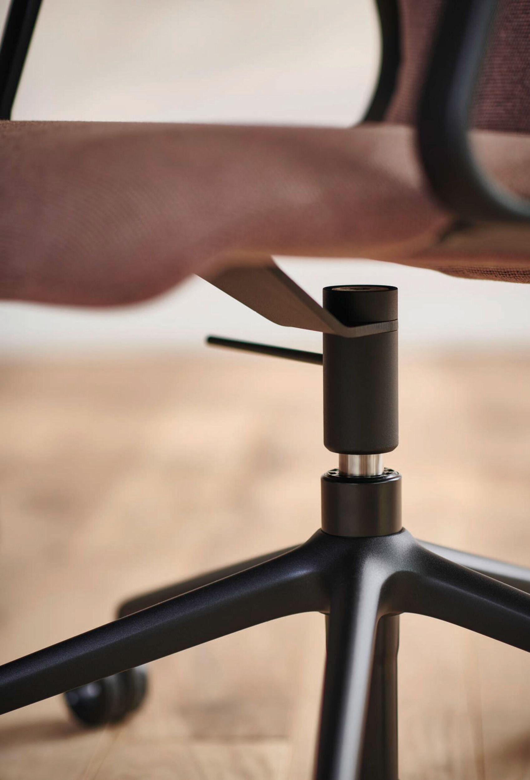 Decide Office chair, cut-out, close-up of seat and support column