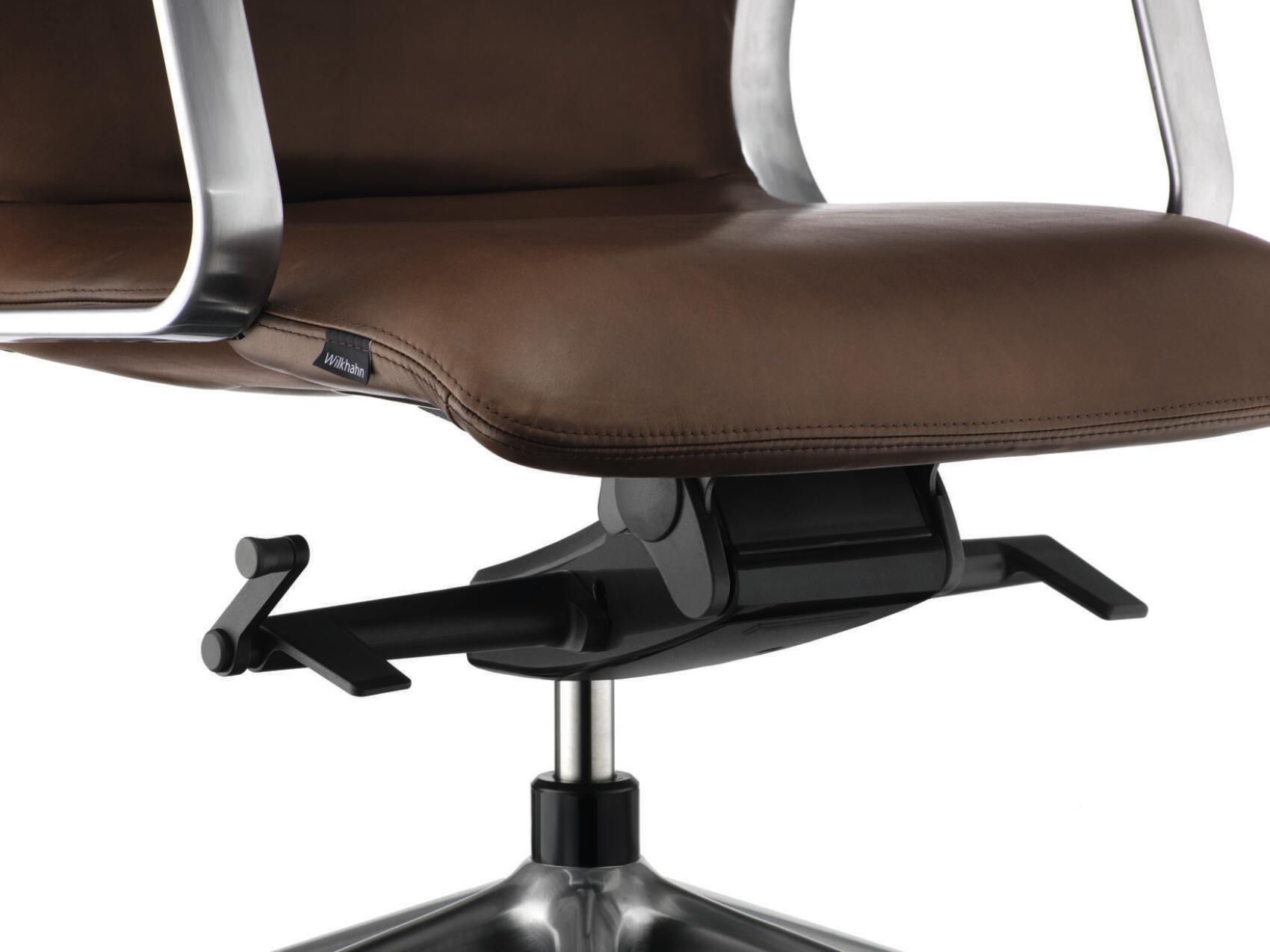Decide Office chair, cut-out, underside view showing tilt mechanism