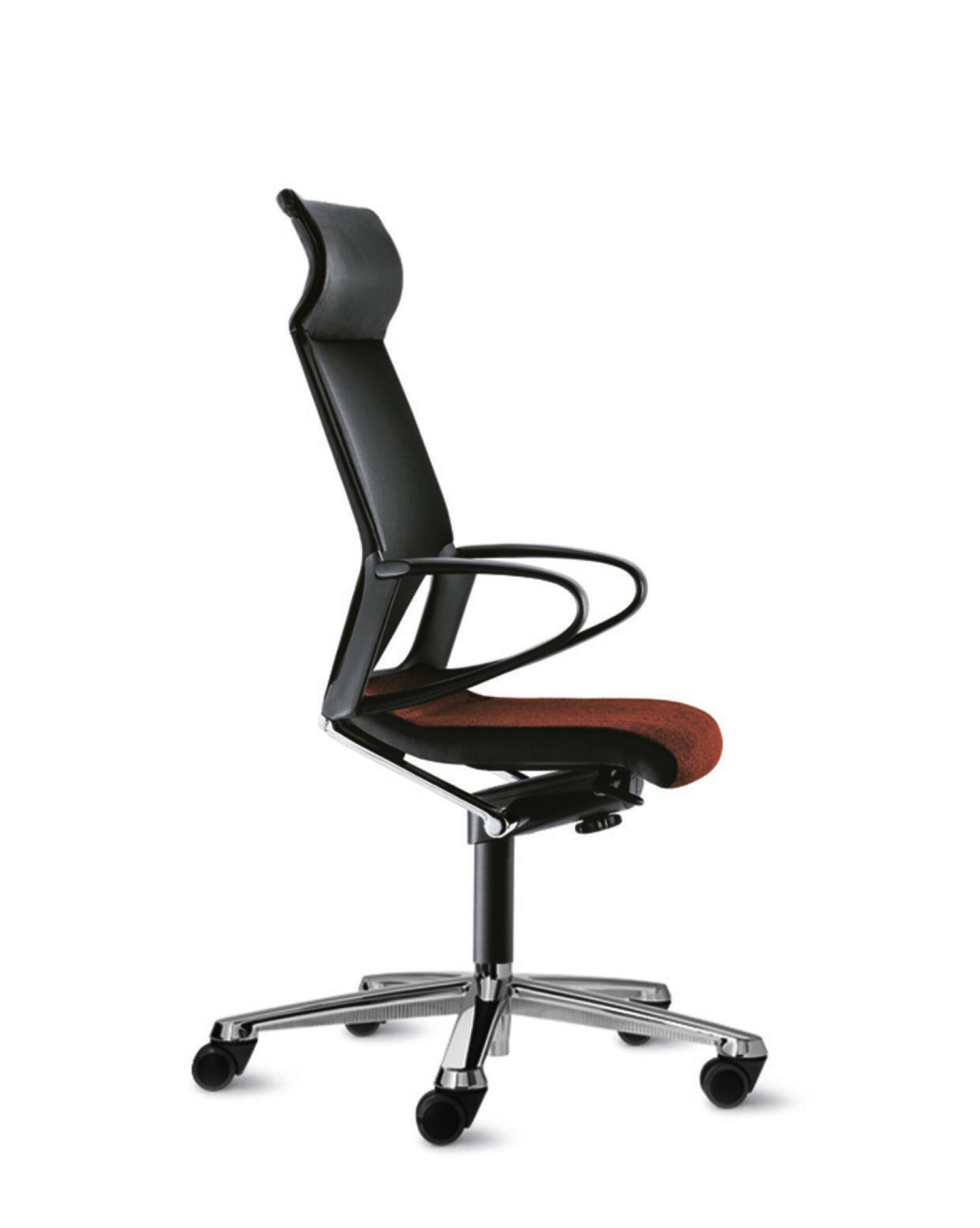 Modus chair, cut-out, side view, upholstered seat